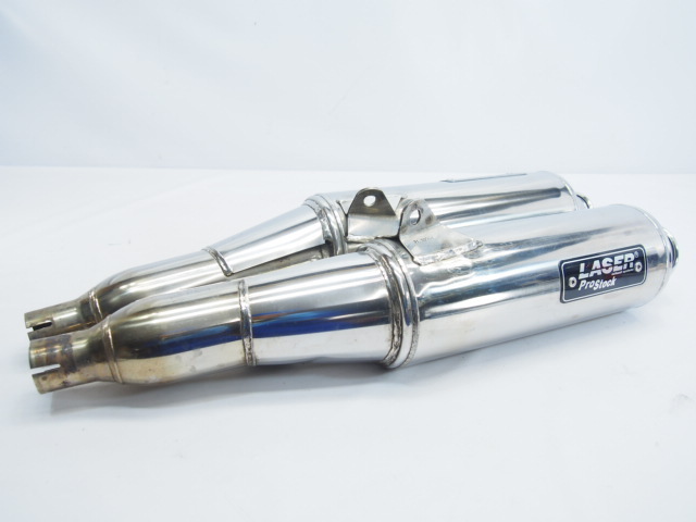 LASERサイレンサー左右マフラー汎用で!GPZ900RニンジャGSX1100S.V-MAX