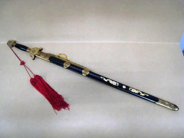 全長109cm 漢剣・模造刀・模擬刀 練習 中華武術【品名】：豪華模様鋼唐剣 全長109cm 漢剣・模造刀・模擬刀 練習 中華武術【品名】：豪華模様鋼唐