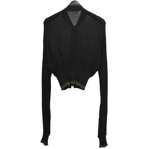 Yohji Yamamoto FEMME 1995ss レーヨンニット フロントジップ ショート丈 カーディガン　95ss ファム ブルゾン カットソー