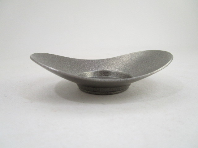 5客セット : 茶托 本錫製 径約9.8cm 煎茶道具 無地 精峰