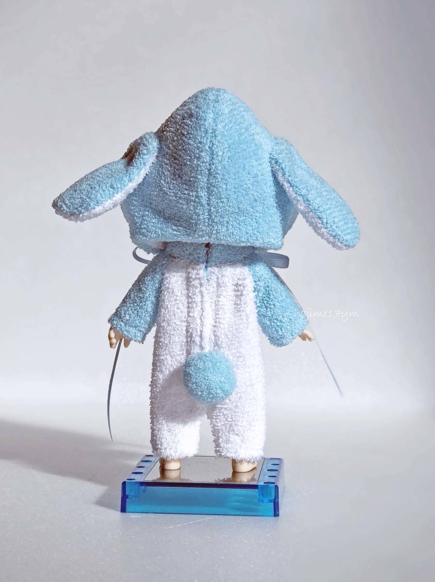 オビツ11サイズ☆人形服☆うさぎ刺繍ロゼット オビツ11 オビツろいど ハンドメイド 服 着ぐるみ ロップイヤー うさぎ