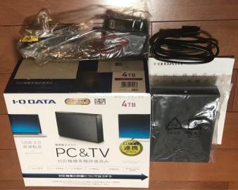 送料無料★アウトレット品の未使用★小さくても、高性能！パソコン/テレビ録画対応★IO DATA　HDCZ-UTL4K★4TB