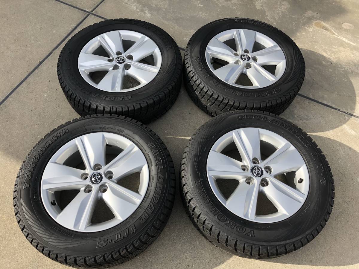 トヨタ　スタッドレス　60ハリアー　純正　ホイールセット 現行型ハリアー純正ホイール 国産スタッドレスタイヤセット 4本 60
