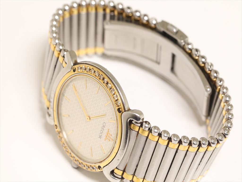 可動品【SEIKO/セイコー】クレドール 18KT×ダイヤベゼル 5A74-0190 