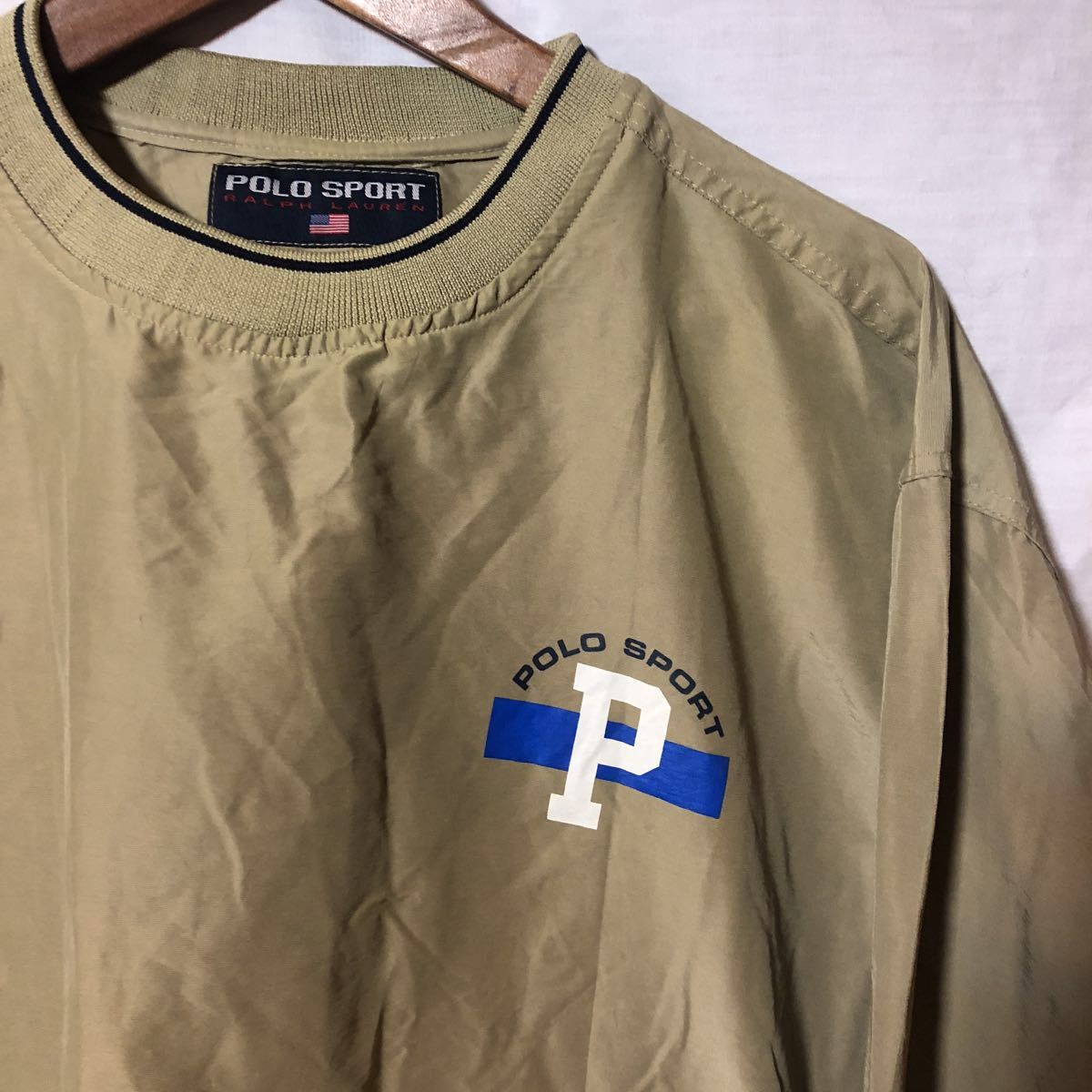 希少90s POLO SPORT ラルフローレン　ナイロンブルゾン　星条旗　L 90s Polo sport Ralph Lauren ポロスポーツ ラルフローレン プル