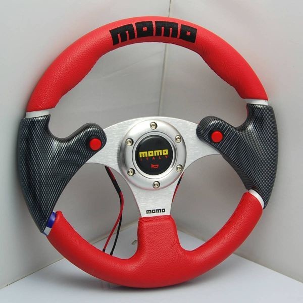 MOMO モモ ステアリング レッドステッチ MOMO レッドステッチ ステアリング