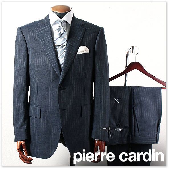 ピエールカルダン(スーツ)ネイビー クリーニング済み　超美品 新品】pierre cardin PARIS ピエールカルダン【AB4】上質 ピンドット
