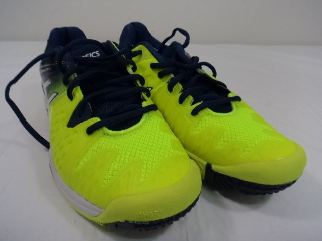 n90 テニスシューズ asics アシックス◆TLL753◆GEL-RESOLUTION 6 OC(ゲルレゾリューション6)◆サイズ25.0cm