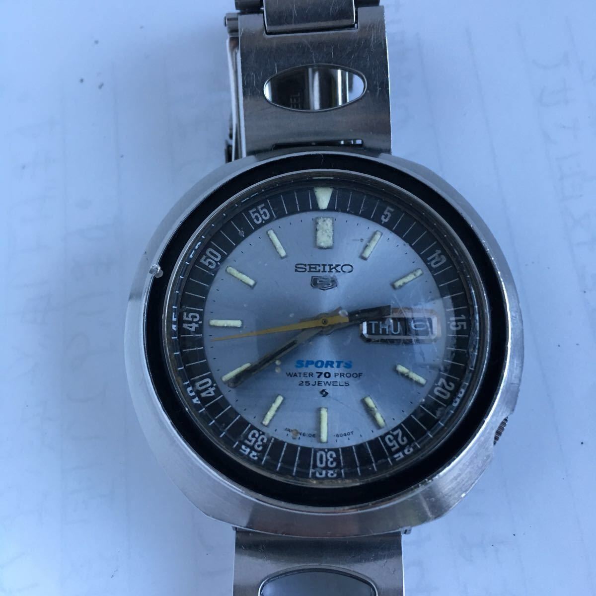 古い SEIKO/セイコー 5/ファイブ スポーツ 70M ダイバー/6106-6040 