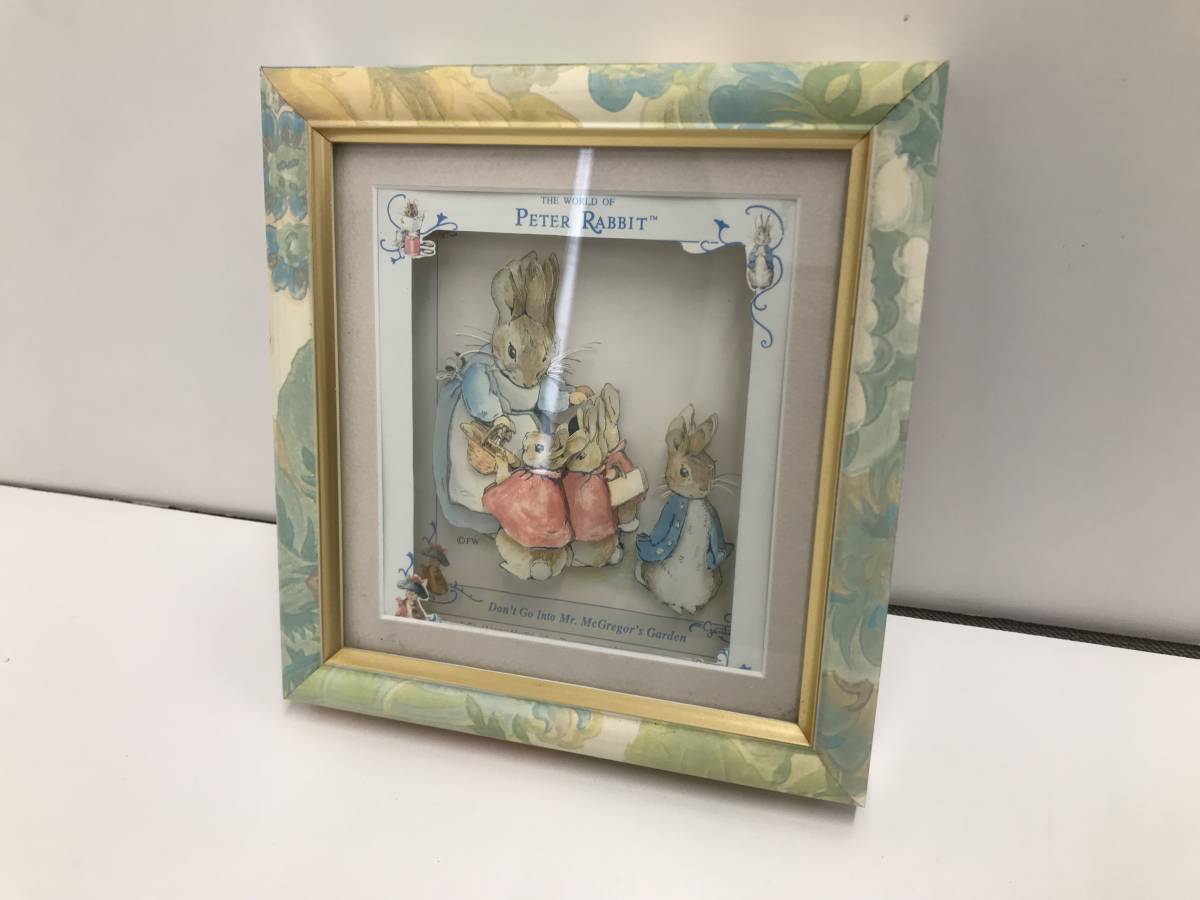 b60 ピーターラビット 3D デコパージュ 壁掛け ハンドメイド シャドー