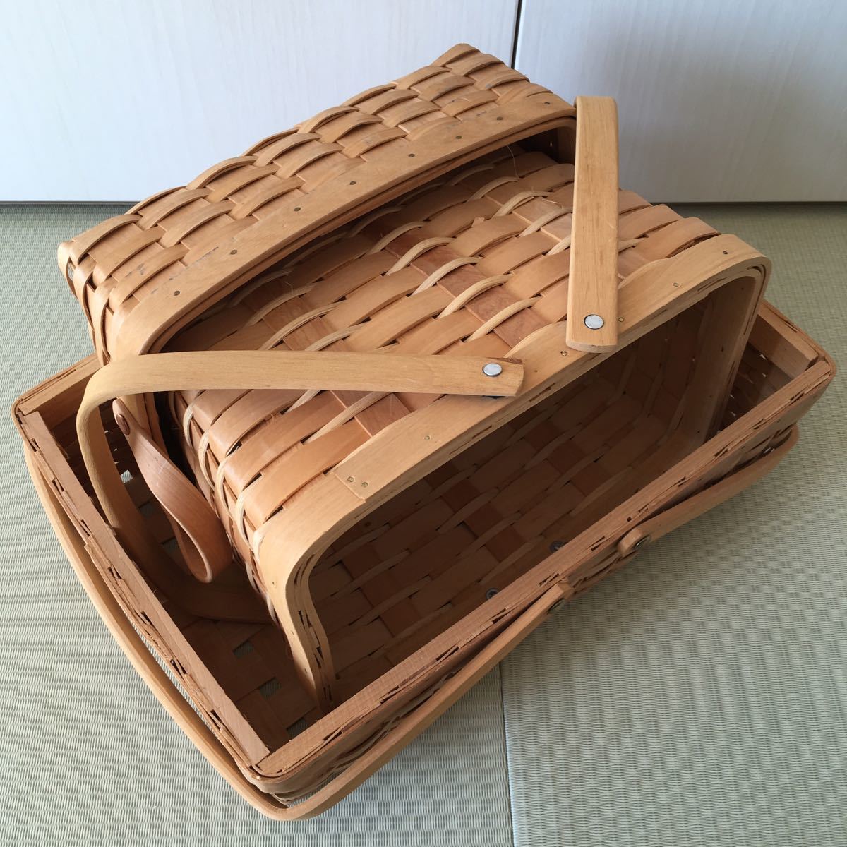 送料込】水杉バスケット 3個セット ナチュラル北欧風白樺風インテリア
