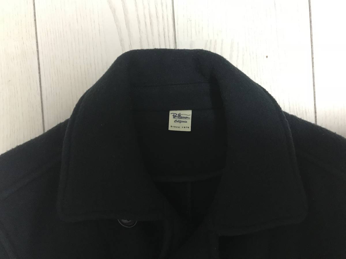 美品 Ron Herman ロンハーマン Pコート ブラック 黒 M RonHermanロン