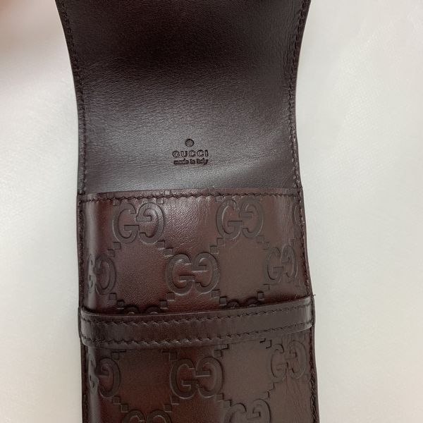 新品未使用 GUCCI 化粧筆 小物入 メガネケース ブラウンレザー メガネ