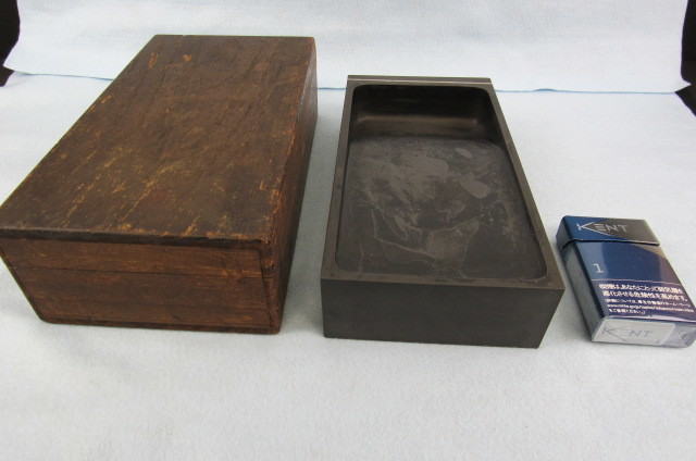 厳島神社 ◇書道具 時代物 端渓硯 厚み 5.3cm 重量 3.2kg◇ 風景