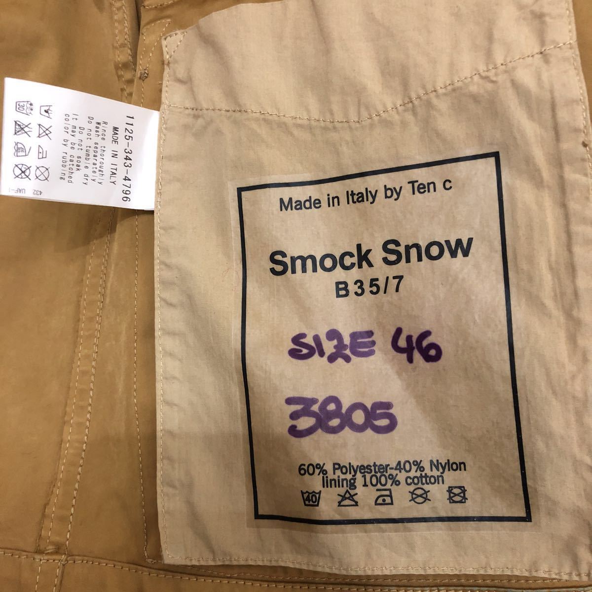 Ten-c SNOW | SMOCK Ten フーデッド 高密度ナイロン スモックスノウ 幻 