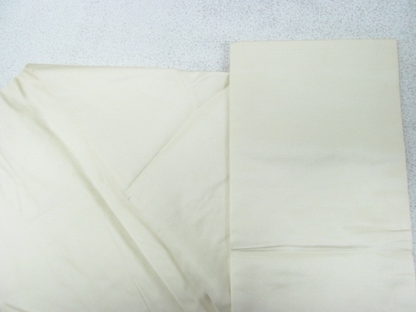 ☆着物10☆ 1円 絹 名古屋帯 漆箔 横段縞 お太鼓柄 九寸帯 長さ343cm