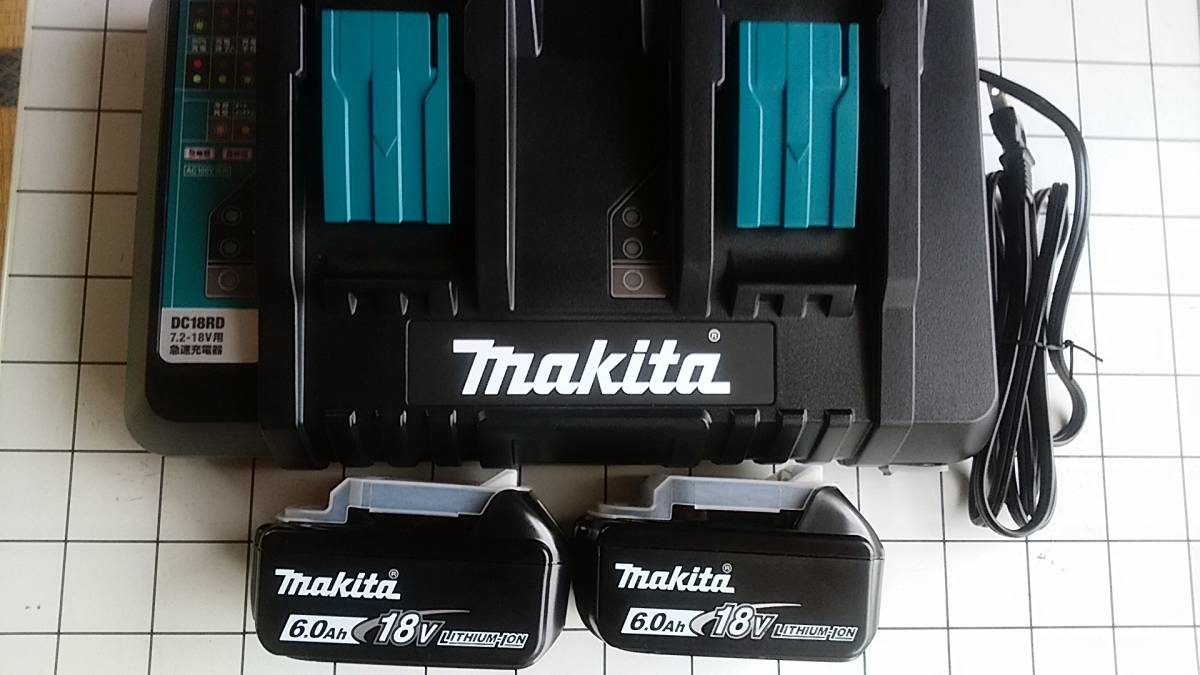 マキタ 2口急速充電器 マキタ2口充電器DC18RD＋マキタ純正バッテリー 