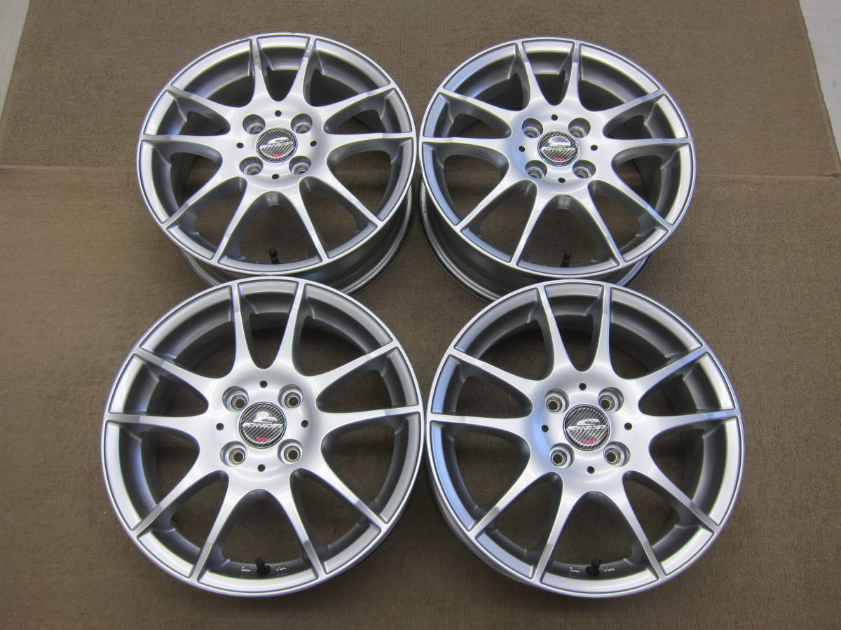 A-TECH SCHNEIDER 15×5.5J ET50 PCD100 4H 4本 軽量 約6.5キロ