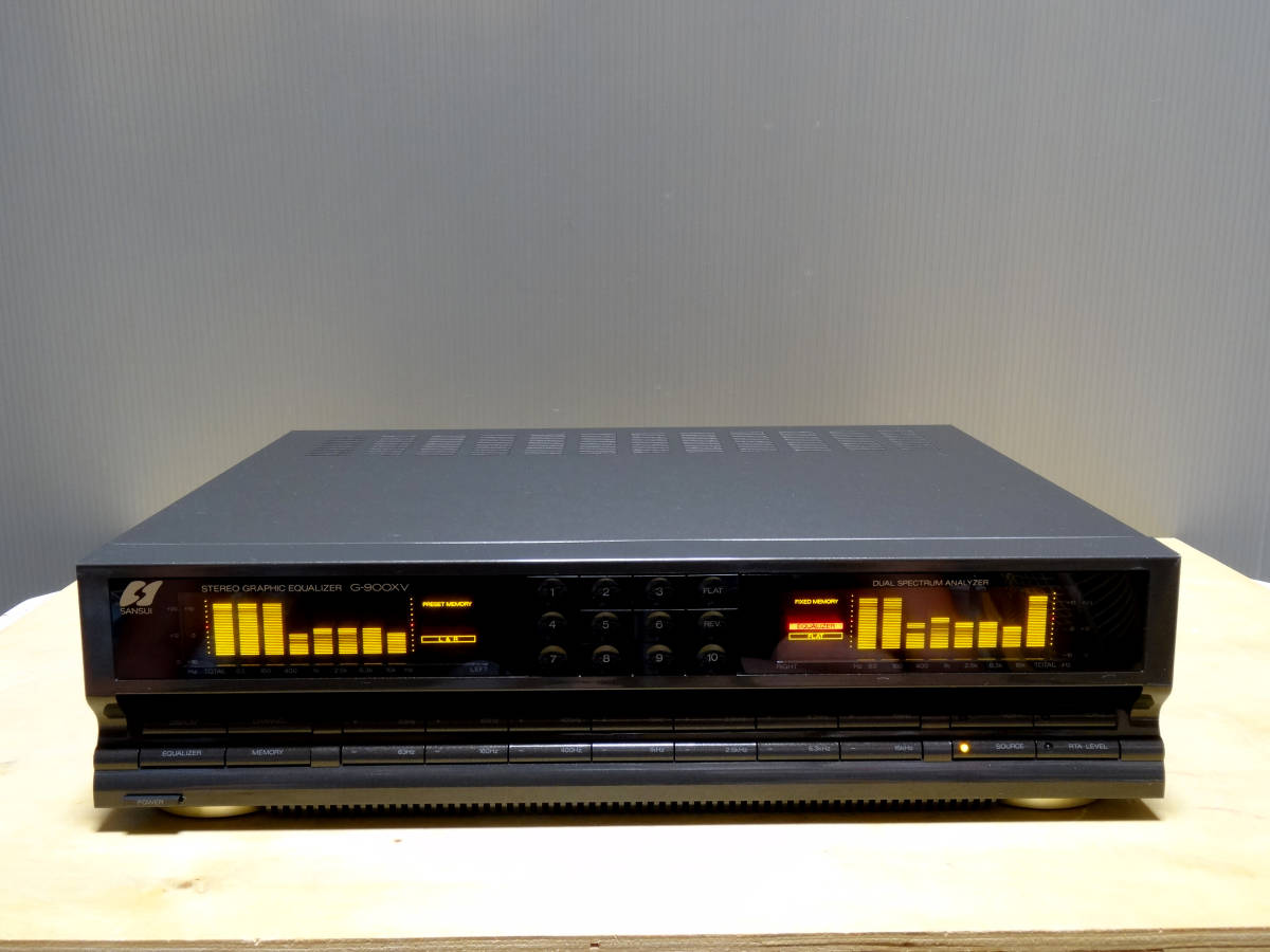 【動作品】SANSUI・G−900XV／グラフィックイコライザー/ピンケーブル付 グラフィックイコライザー SANSUI サンスイ 動作品SANSUI・G−900XV