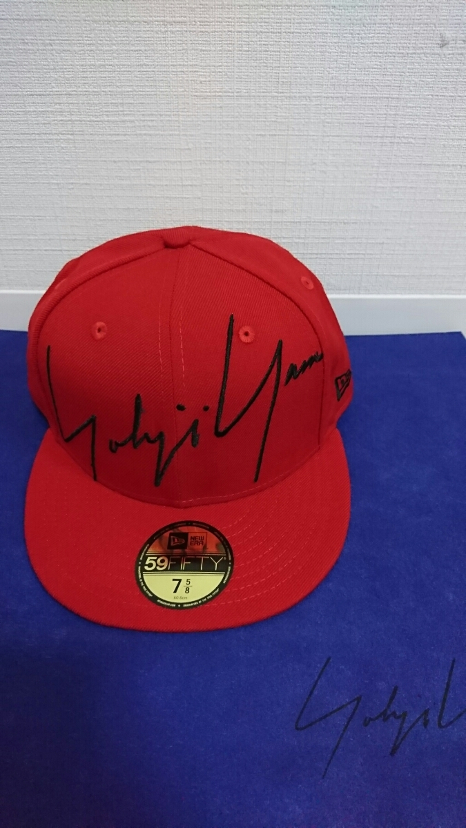 新品 未使用 正規品 ＦＷ18 YOHJI YAMAMOTO×New Era 59FIFTY ズームアップ レッド×ブラック 赤×黒 7 5/8