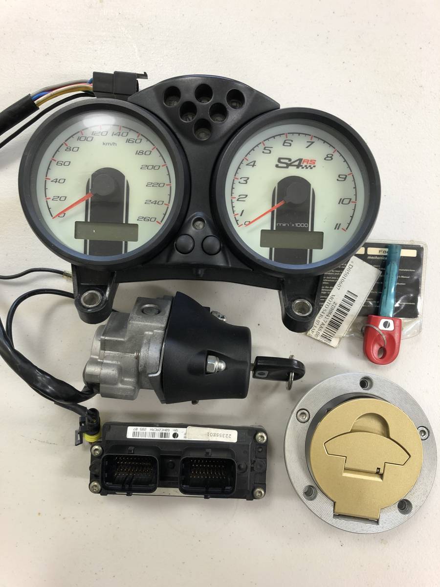 モンスター/S4RS 純正 キー＆メーター ECUセット シートロック欠品