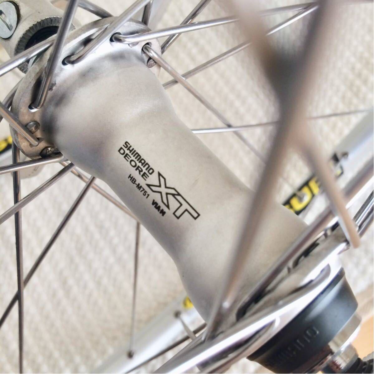 26インチ MTBホイール SHIMANO Deore XT 751/750ハブ× MAVIC X517 SUP