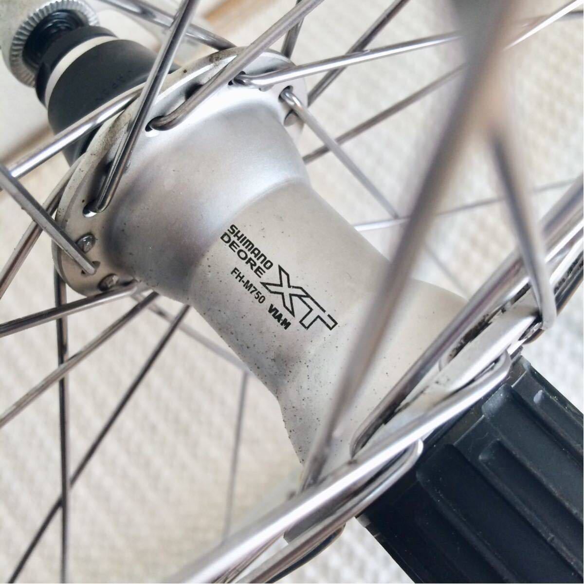 26インチ MTBホイール SHIMANO Deore XT 751/750ハブ× MAVIC X517 SUP