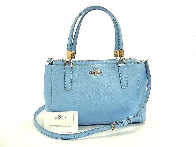 1円 □美品□ COACH コーチ F34797 ロゴ レザー 2WAY ハンドバッグ 