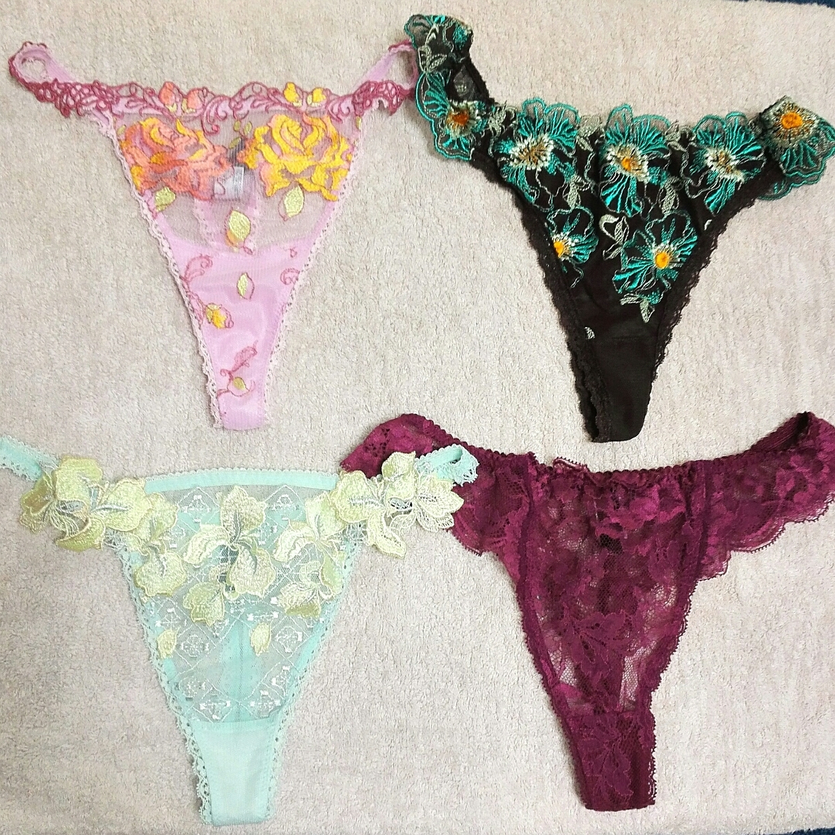 【赤字超特価，安い】 スタディオファイブ ソング M 4点 ビンク 茶 ライトグリーン 紫(Tバック)｜売買されたオークション情報、yahooの商品情報をアーカイブ公開 - オークファン Mサイズ