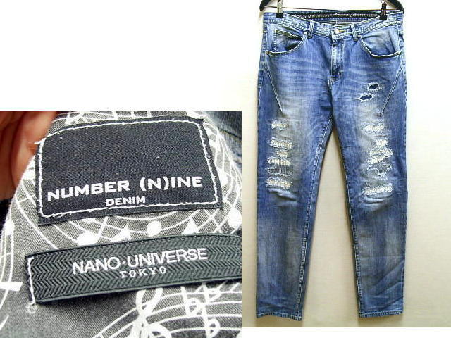 即決 [XL]ほぼ新品 NUMBER(N)INE DENIM×NANO UNIVERSE別注 ストレッチ