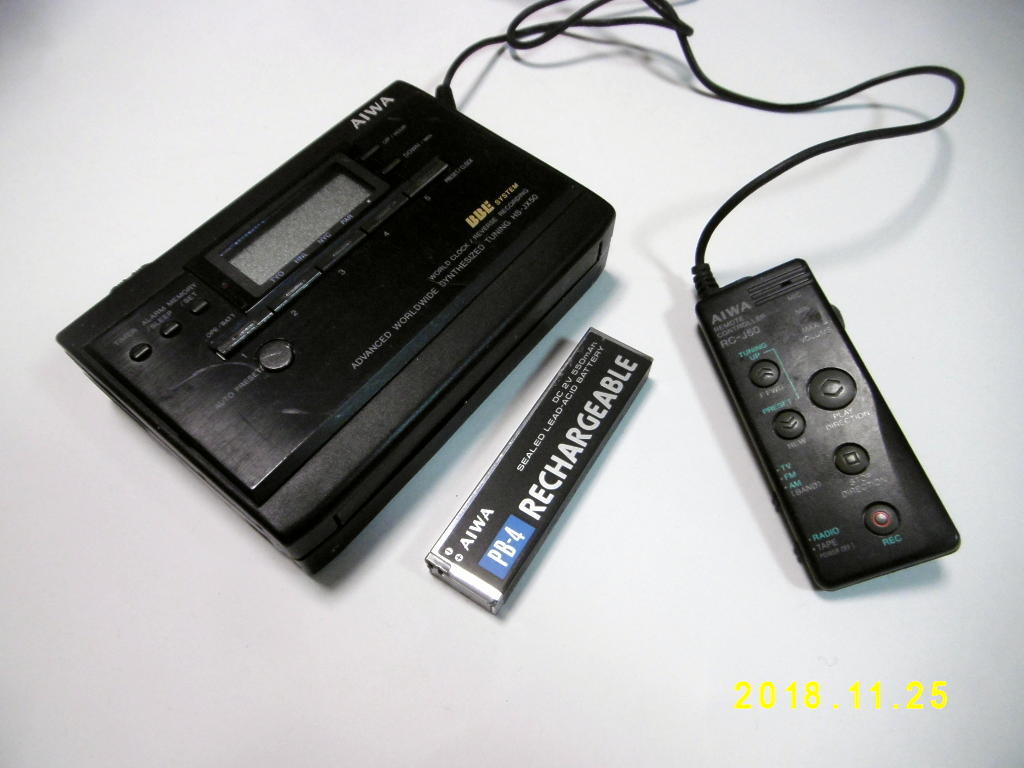 AIWA アイワ HS-JX50 カセットプレーヤー ジャンク品 純正リモコン付