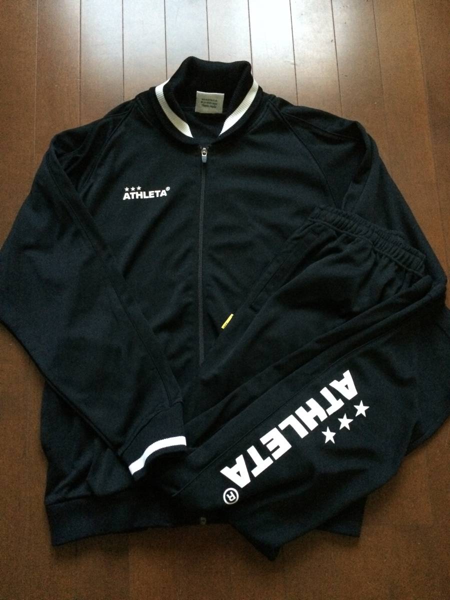 アスレタ ジャージ 上下セット 黒 O USED ATHLETA O ReiペスカドーラカスカヴェウcascavelフットサルサッカーFリーグ
