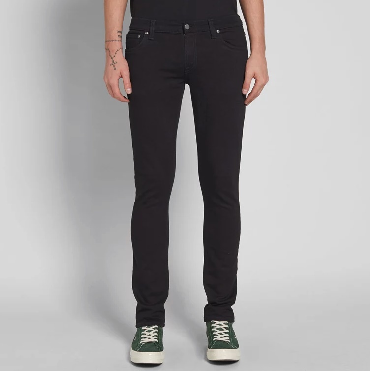 新品】NUDIE JEANS ヌーディージーンズ LONG JOHN BLACK BLACK W28L32 