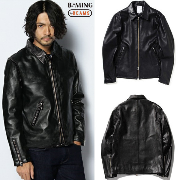 定価3.6万▽新品 B:MING ビームス BEAMS【イタリア製の羊革】 襟付き