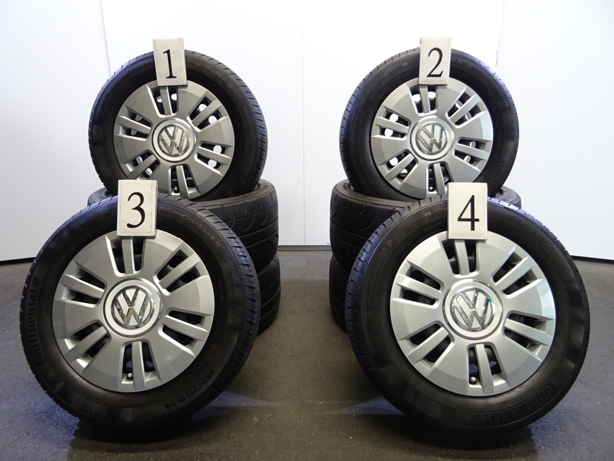 純正 VW フォルクスワーゲン 4本 UP! ホイール スチール アップ 14inch 