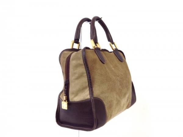 ロエベ LOEWE バッグ ハンドバッグ スエード×レザー ライトブラウン