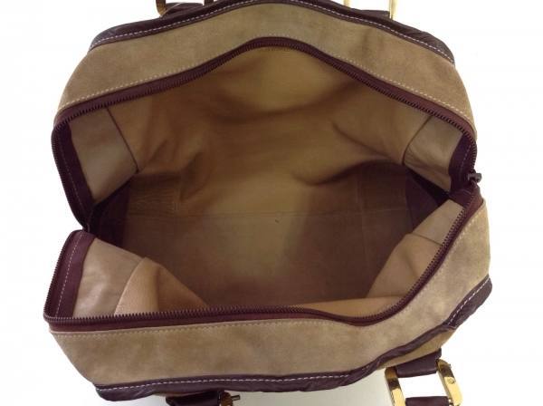 ロエベ LOEWE バッグ ハンドバッグ スエード×レザー ライトブラウン