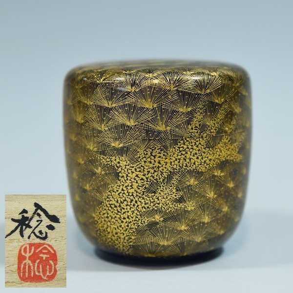 安村稔 輪島塗 沈金雉子図 作歴シール 栞 4号 沈金師 蒔絵師 H7035