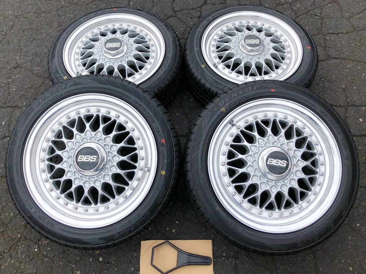希少】BBS RS189 PCD100 4穴 6J×15 +38 タイヤ9.9部山 BBS