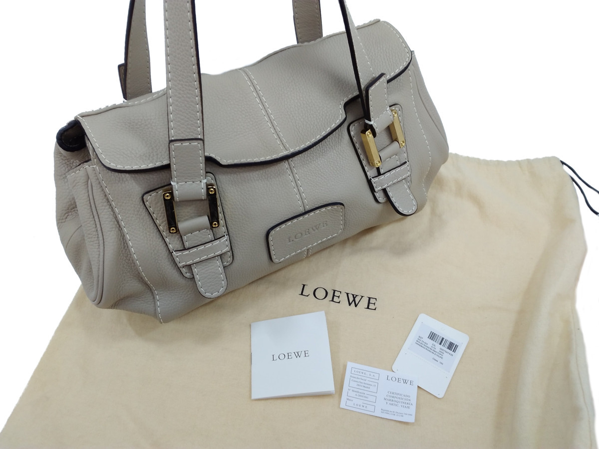 新作登場 品 LOEWE ロエベ ロードバッグ ショルダーバッグ/ハンドバッグ ベージュ 1855(ハンドバッグ)｜売買されたオークション情報、yahooの商品情報をアーカイブ公開 - オークファン 女性用