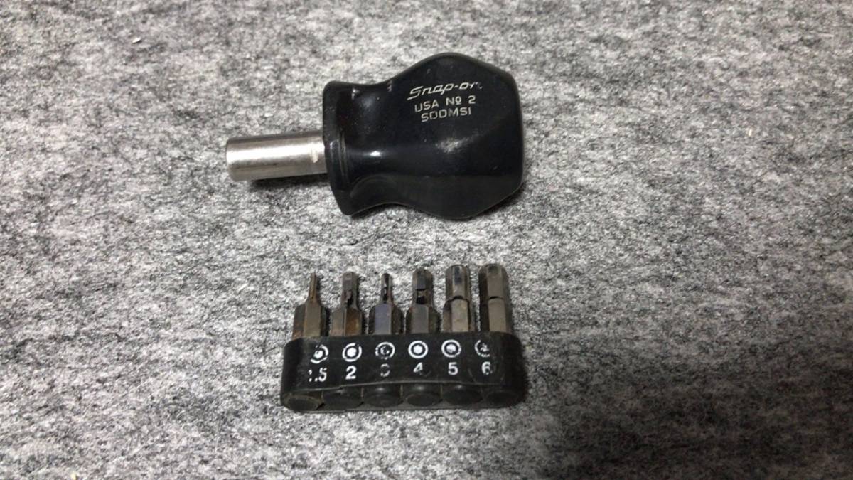Snap-on SDDMS1 USA スナップオン スタッビ ビットドライバー 黒グリップ 小型 短い ネジ 