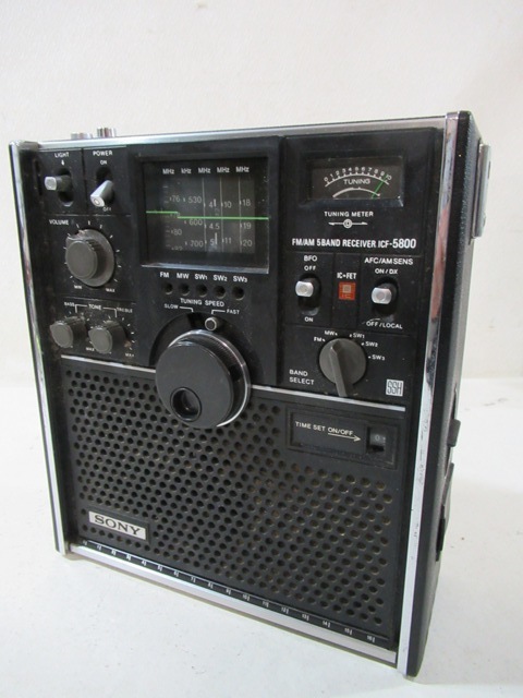 □SONY ICF-5800 ブラック ラジオ ソニー スカイセンサー FM/AM 5