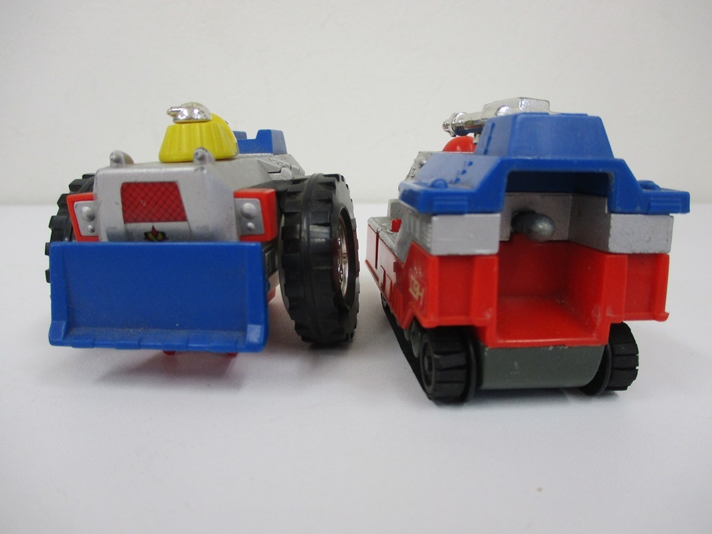 524MG 恐竜大戦争 アイゼンボーグ アイゼン1号 アイゼン2号 合体 セット★レトロ ミニカー フィギュア 円谷プロ トミー TOMY アイゼン合金 恐竜大戦争 トミー アイゼンボーグ号 Dai Kyouryuu 合体セット合金