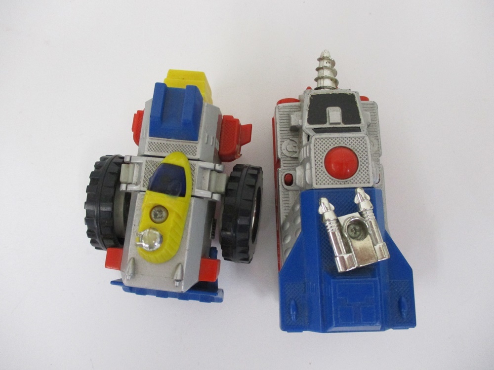 524MG 恐竜大戦争 アイゼンボーグ アイゼン1号 アイゼン2号 合体 セット★レトロ ミニカー フィギュア 円谷プロ トミー TOMY アイゼン合金 恐竜大戦争 トミー アイゼンボーグ号 Dai Kyouryuu 合体セット合金
