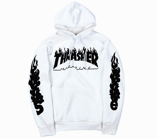 数量限定，人気 THRASHER スラッシャー パーカー スウェット トレーナー M 白 ホワイト フレイム パーカー スケーター(XLサイズ以上)｜売買されたオークション情報、yahooの商品情報をアーカイブ公開 - オークフ XLサイズ以上