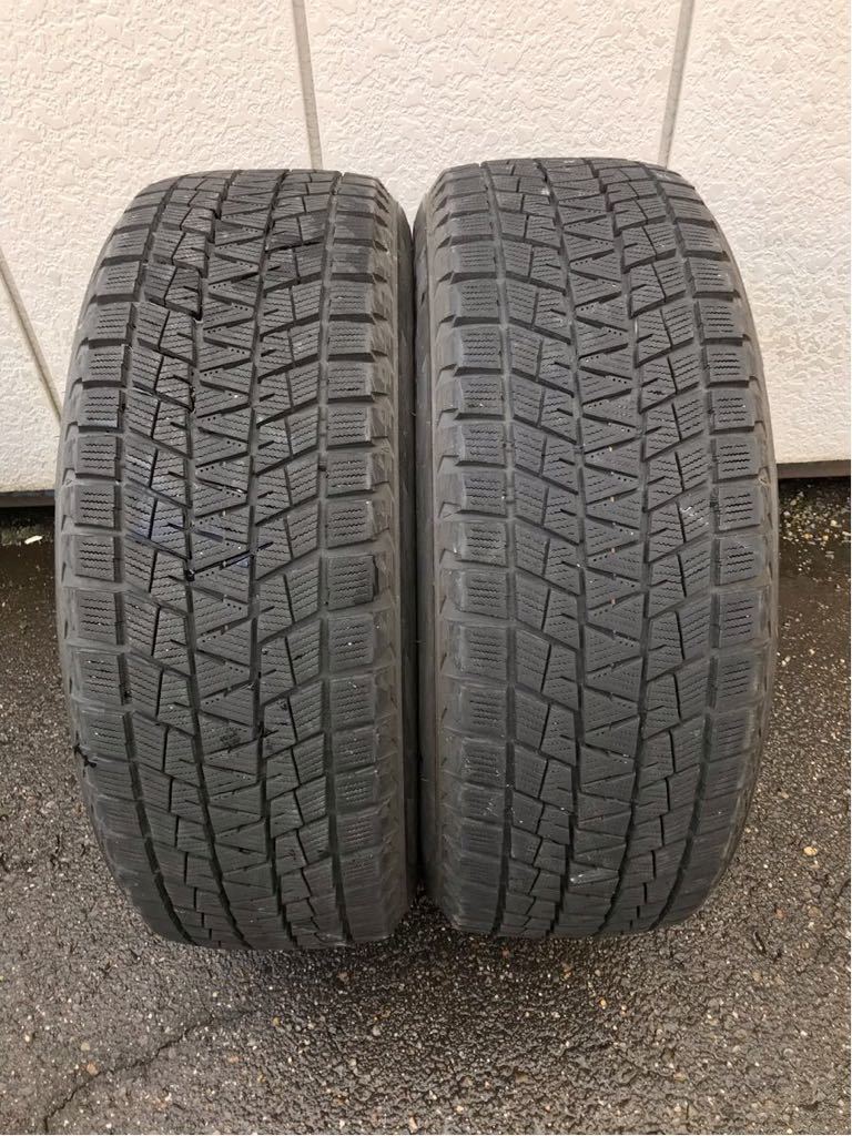 225/55R18 中古 スタッドレス 2本 13年製 ブリヂストン DM-V1 約7分山以上 残約8.4mm以上 