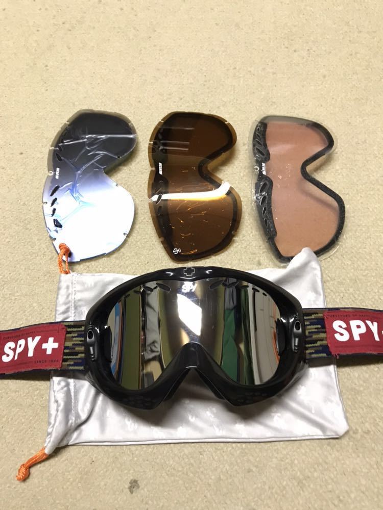  spy/スパイ/ゴーグル/ レンズ３枚付き/スノーボード/布製ソフトケース付き(スパイ)｜売買されたオークション情報、yahooの商品情報をアーカイブ公開 - オークファン ゴーグル