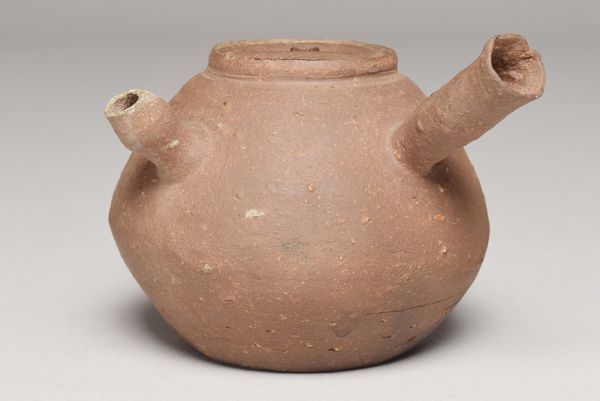 時代 南蛮手 梨皮 横手 急須 合箱 】 煎茶道具 茶器 茶具 茶瓶 茶銚