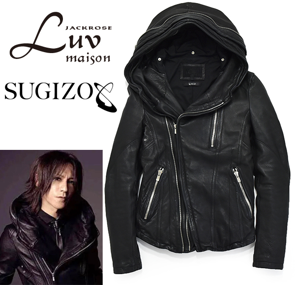 JACKROSE LUV maison ライダースジャケット sugizo 黒 希少！定価5.5万円 ジャックローズ【Luv maison】SUGIZOモデル 山羊革