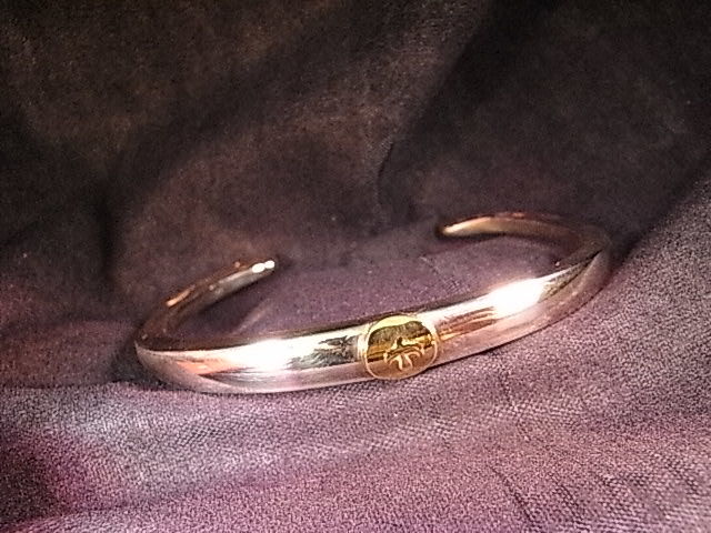 goro's ゴローズ　old　金　メタル　付き　顔　バングル　イーグル　ブレス_2